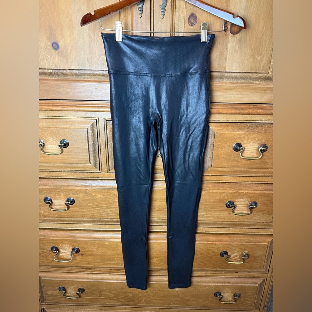 SPANX Shiny Black Leggings